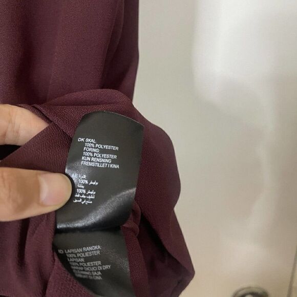 REISS Georgie Tie Sleeve Shift Dress in Dark Red Maroon Size US 0 $395 - Picture 6 of 8